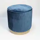 Bild 1 von Sitzhocker mit Stauraum Samt - Blau