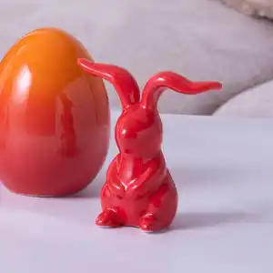 Deko-Hase aus Porzellan, ca. 10x5x9 cm