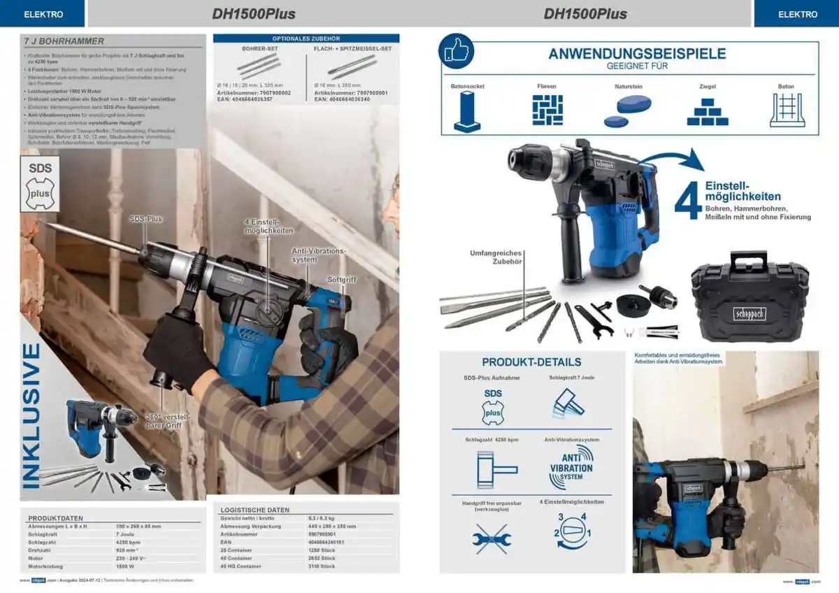 Bild 3 von Elektro-Bohrhammer DH1500 Plus