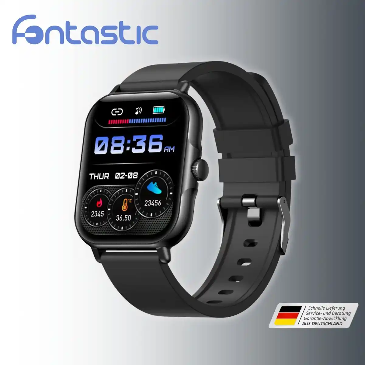 Bild 4 von Fontastic Smartwatch Nexo, schwarz