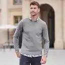 Bild 1 von Herren-Feinstrick-Pullover mit Rundhalsausschnitt