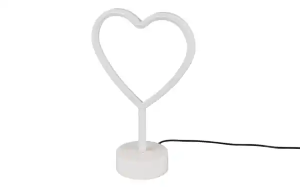 Bild 2 von LED-Deko-Tischleuchte Heart, weiß, 30 cm
