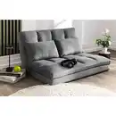 Bild 2 von 2 in 1 faltbares Bodensofa Bett mit Rückenlehne - Dunkelgrau