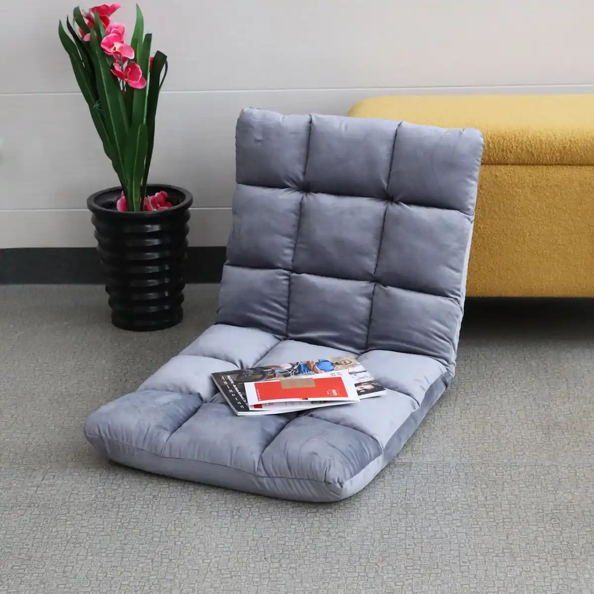 Bild 3 von Gästebett mit Rückenlehne, verstellbar, gepolstert - Anthrazit