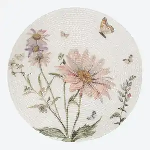 Platzset mit floralem Motiv, Ø ca. 38 cm