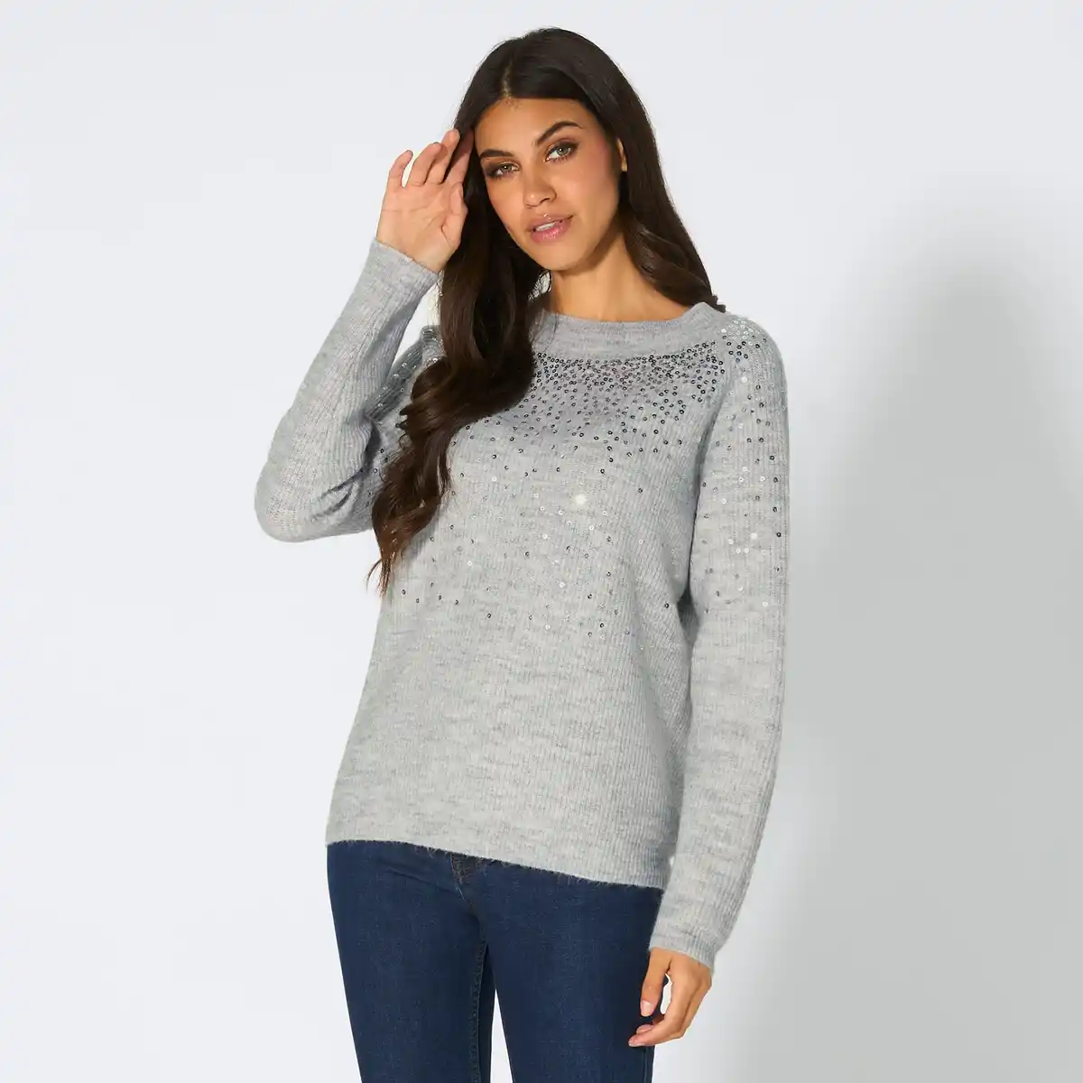Bild 1 von Damen-Pullover mit Pailletten