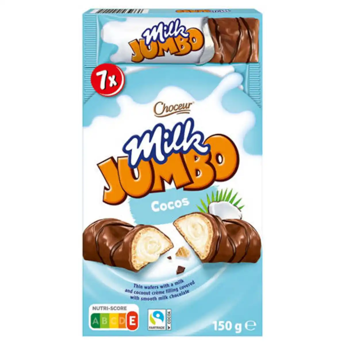 Bild 1 von CHOCEUR Jumbo Riegel 150 g, Kokoscreme