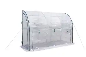 XXL Ganzjahres-Gewächshaus mit isolierender Bodenmatte, ca. 300x100x200 cm – Transparent