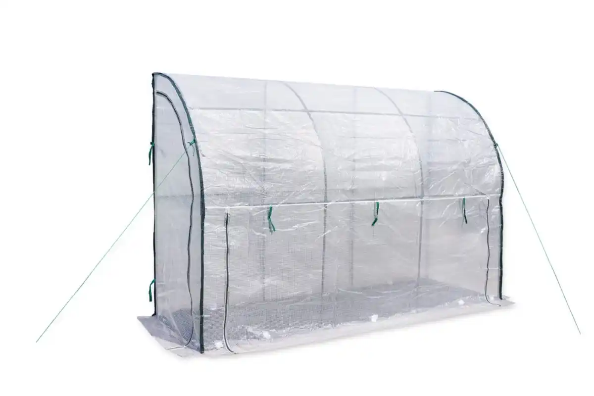 Bild 1 von XXL Ganzjahres-Gewächshaus mit isolierender Bodenmatte, ca. 300x100x200 cm – Transparent