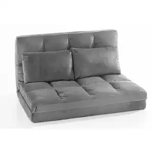 2 in 1 faltbares Bodensofa Bett mit Rückenlehne - Dunkelgrau