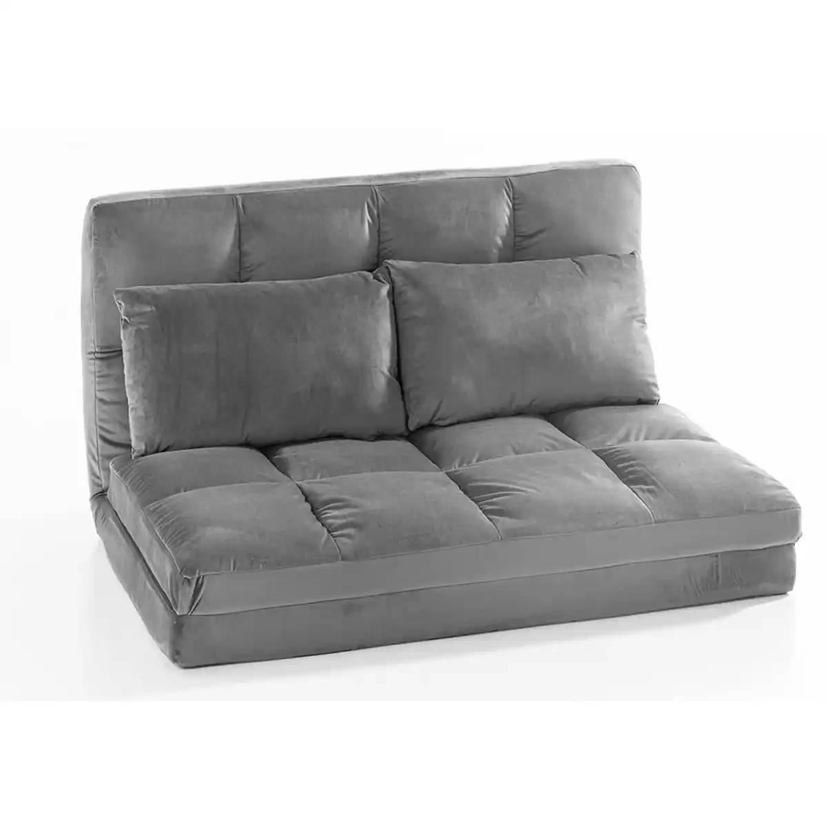 Bild 1 von 2 in 1 faltbares Bodensofa Bett mit Rückenlehne - Dunkelgrau