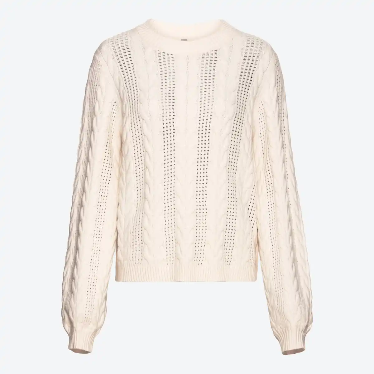 Bild 3 von Damen-Pullover mit Zopfstrickmuster