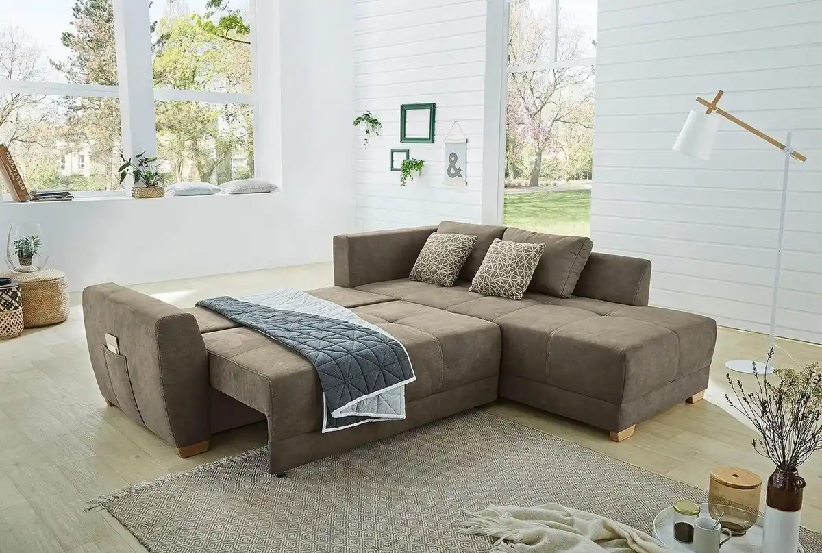 Bild 1 von Jockenhöfer Gruppe Ecksofa Luzern L-Form, mit Bettfunktion und geräumigen Bettkasten