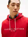Bild 1 von Tommy Hilfiger Kapuzensweatshirt TOMMY LOGO HOODY mit Kapuze und Kängurutasche unifarben, casual, regular fit, Baumwollmix, Kapuze