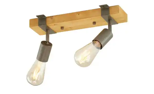 Bild 4 von Paul Neuhaus Deckenstrahler, 2-flammig, Kiefernholz/Metall