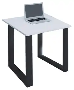 Schreibtisch Lona Schwarz/Weiß ca. 80x80x76cm, Schwarz, Weiß