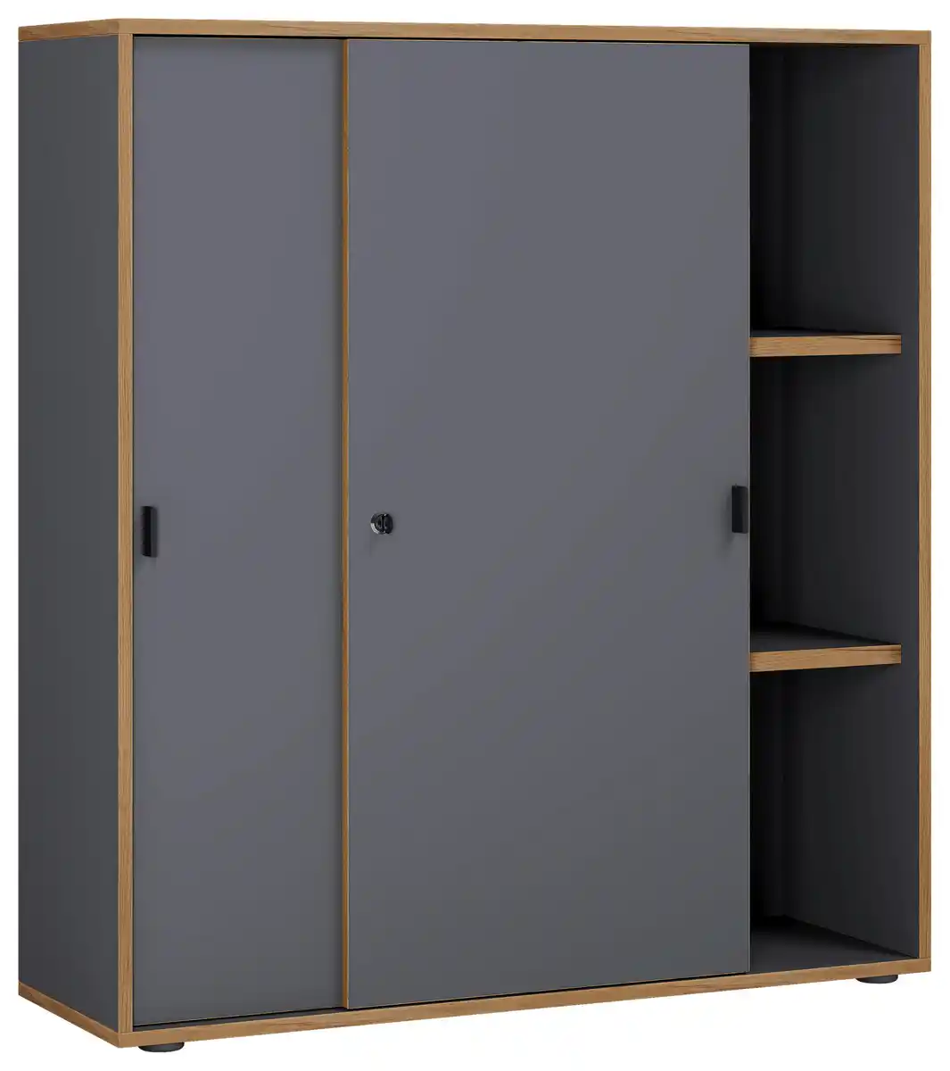 Bild 1 von Aktenschrank Salia B100 Anthrazit/Honigeiche, Anthrazit, Honigeiche