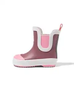 Baby-Regenstiefel, wasserdicht mit Farbkontrasten rosa