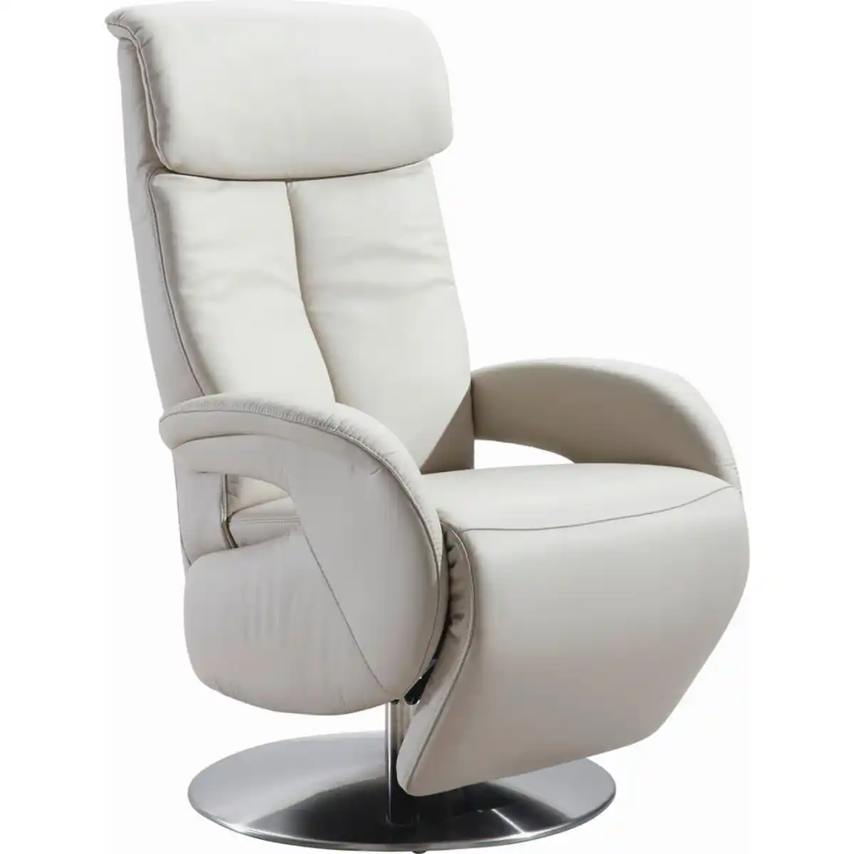 Bild 1 von Cantus Relaxsessel, Beige, Leder, Echtleder, Color-Finish-Leder, Longlife-Leder, 70x114x80 cm, Goldenes M, Fußauswahl, Lederauswahl, Stoffauswahl, Relaxfunktion, Wohnzimmer, Sessel, Relaxsessel