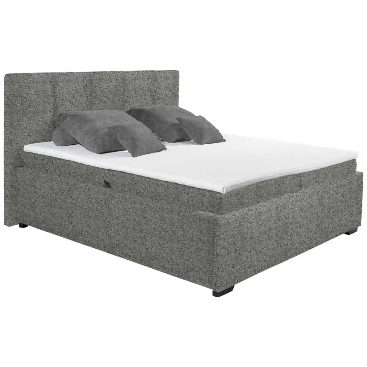 Bild 1 von Esposa Polsterbett, Grau, Textil, H2, Höhe ca. 17 cm, 180x200 cm, Bettkasten, gepolstertes Kopfteil, Stoffauswahl, Topper durchgehend, Matratze in verschiedenen Härtegraden erhältlich, Schlafzimme