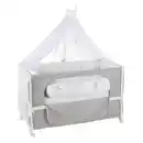 Bild 1 von Roba Beistellbett roba Fox & Bunny, Weiß, Grau, Textil, Holzwerkstoff, Schichtholz, 126x157x66 cm, höhenverstellbar, Babymöbel, Babybetten, Beistellbetten