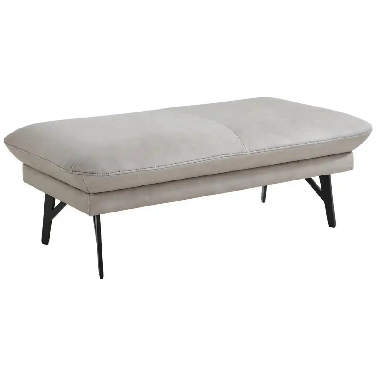 Bild 1 von Joop! Hocker Posh, Grau, Leder, Echtleder, Rindleder, rechteckig, 121x45x65 cm, Blauer Engel, Goldenes M, Emas, Fußauswahl, Lederauswahl, Stoffauswahl, Wohnzimmer, Hocker, Sitzhocker