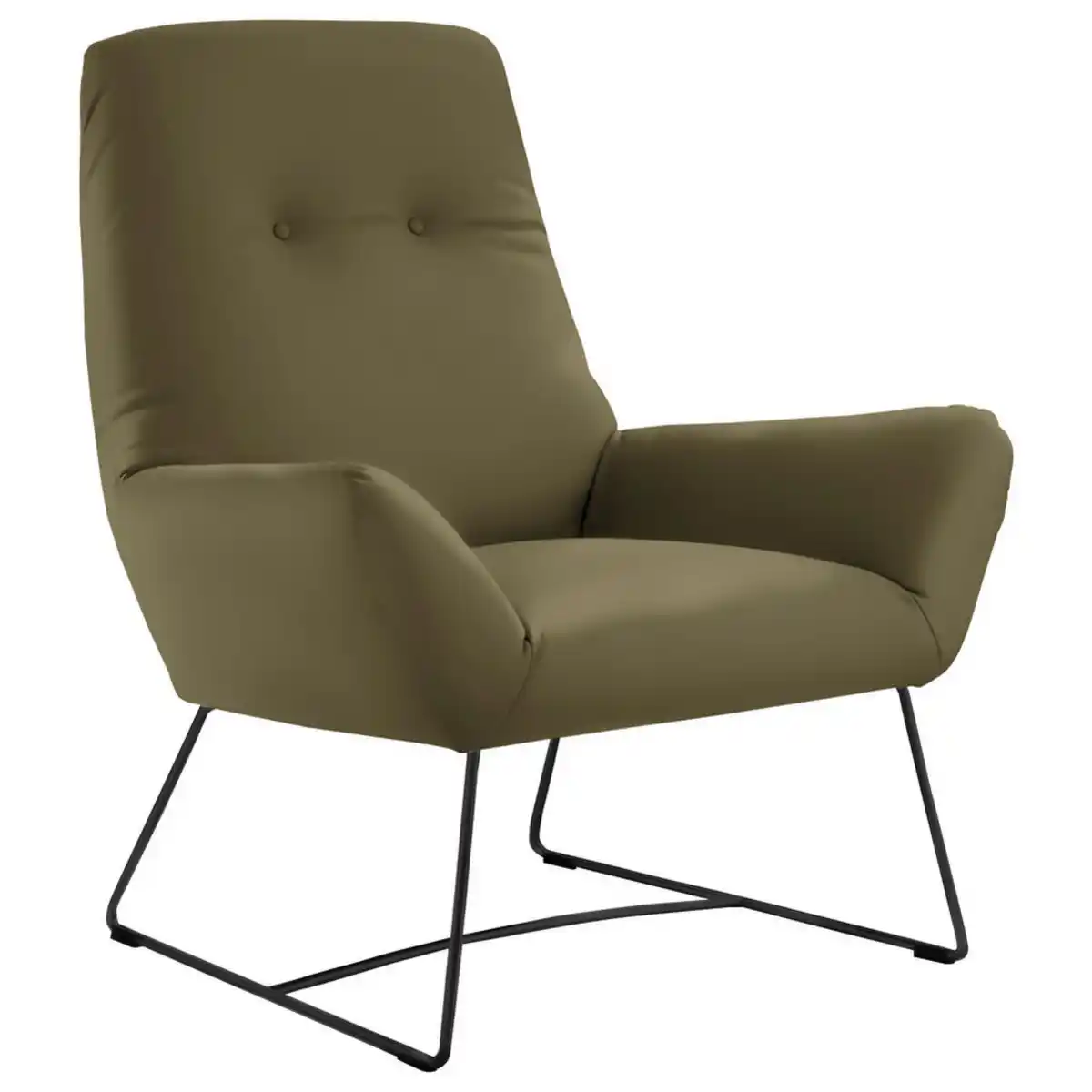 Bild 1 von Pure Home Lifestyle Sessel, Olivgrün, Leder, Echtleder, Dickleder, 82x102x81 cm, Blauer Engel, Goldenes M, Dgm, Fußauswahl, Lederauswahl, Stoffauswahl, Wohnzimmer, Sessel, Polstersessel