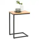 Bild 1 von Carryhome Beistelltisch, Schwarz, Eiche, Holz, Metall, Holzwerkstoff, Eiche, furniert, rechteckig, eckig, 30x60x40 cm, Wohnzimmer, Wohnzimmertische, Beistelltische, Beistelltische Metall