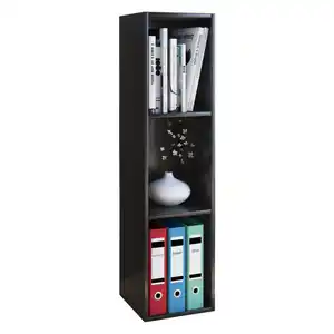 Mid.you Aktenregal, Schwarz, Holzwerkstoff, 2 Fächer, 34x107x29 cm, Arbeitszimmer, Büroregale, Aktenregale