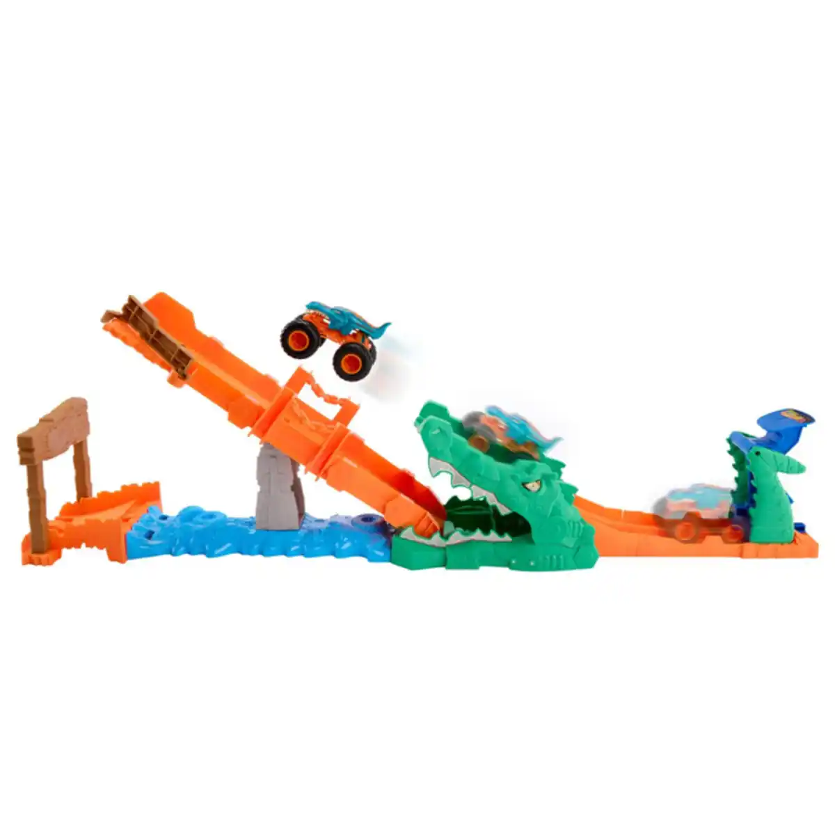 Bild 1 von Hot Wheels - Spielset - Monster Trucks - Crocodile Crash Challenge