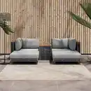 Bild 1 von Loungegarnitur Marilou Grau Outdoorgewebe/Kuststoff/Holz, Grau, Akaziefarben