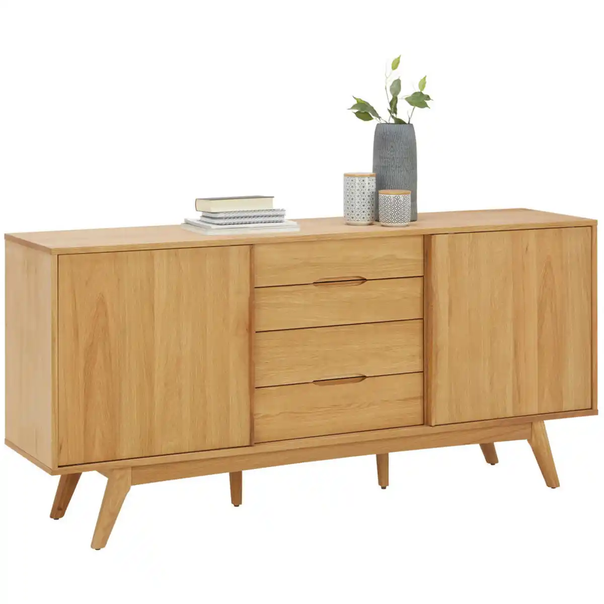 Bild 1 von Livetastic Sideboard, Eiche, Holz, Holzwerkstoff, Eiche, furniert, 2 Fächer, 4 Schublade(n) Schubladen, 180x84x44 cm, Reach, Holzmöbel, Kleinmöbel Holz, Holzkommoden, Sideboards Holz