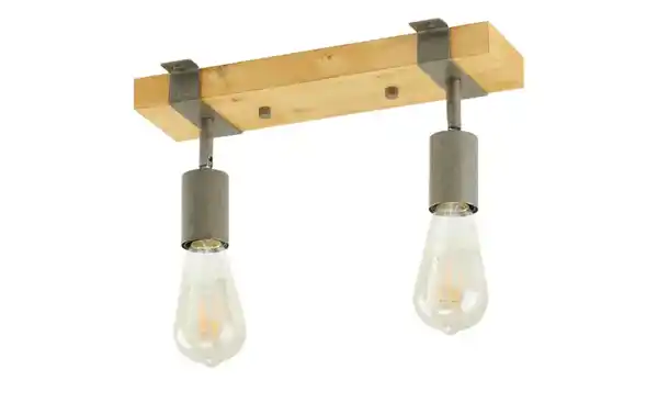 Bild 3 von Paul Neuhaus Deckenstrahler, 2-flammig, Kiefernholz/Metall