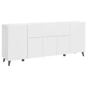 Livetastic Sideboard, Weiß, Holzwerkstoff, 7 Fächer, 180x76x37.5 cm, Fsc, stehend, Wohnzimmer, Kommoden & Sideboards, Sideboards