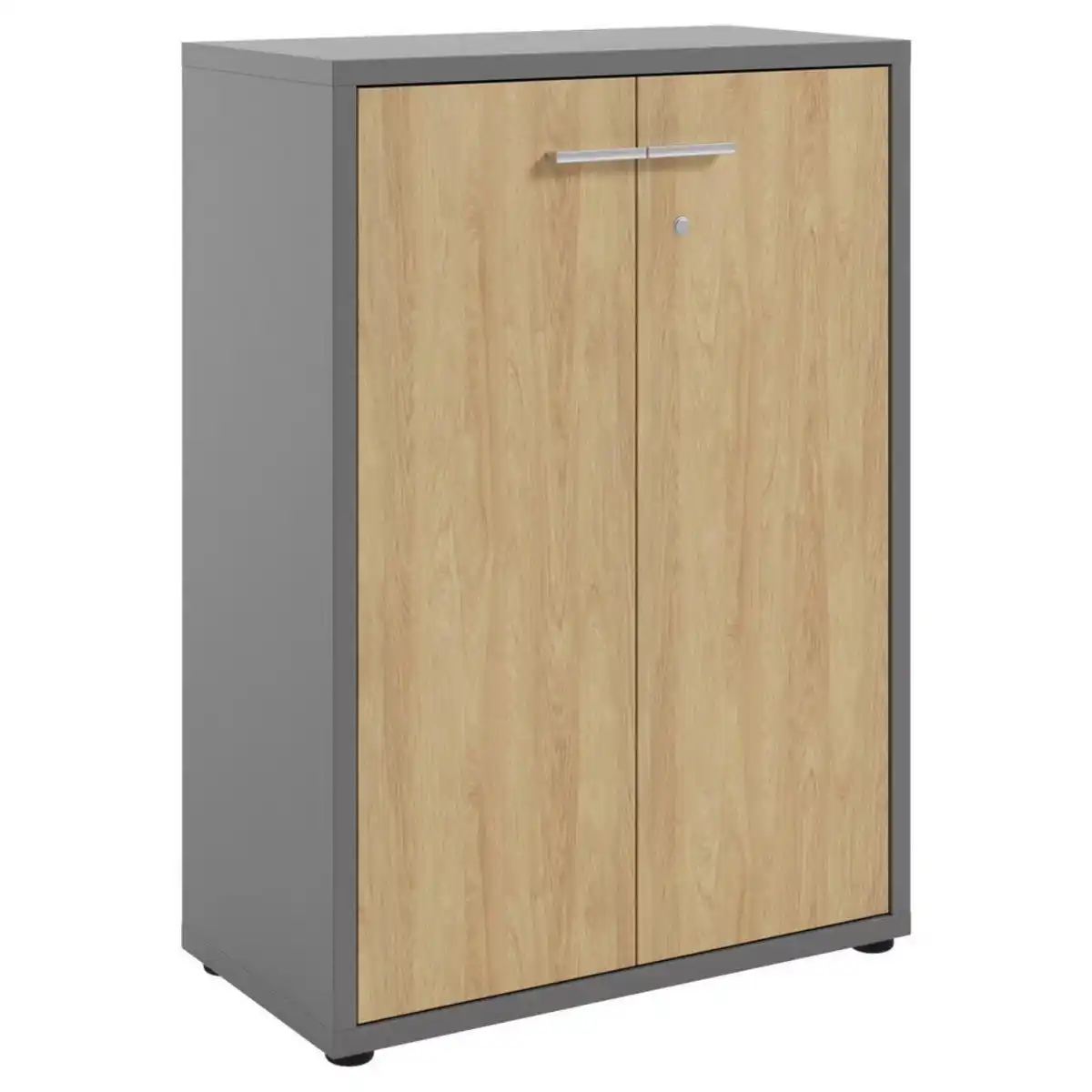 Bild 1 von Novel Kommode Texas, Dunkelgrau, Hickory, Metall, 2 Fächer, 78.1x110x40 cm, Beimöbel erhältlich, Wohnzimmer, Kommoden & Sideboards, Kommoden