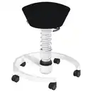 Bild 1 von Aeris Bürohocker Swopper, Schwarz, Weiß, Metall, Textil, C-Form, rund, 55x45.66x55 cm, Made in Germany, Oeko-Tex® Standard 100, AGR-geprüft, Arbeitszimmer, Bürostühle, Bürohocker