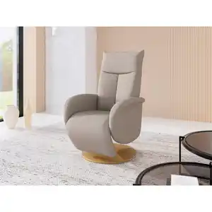 Sit & More Relaxsessel Glendale E, Taupe, Textil, Eiche, furniert, Sperrholz, 75x112x82 cm, Goldenes M, Oeko-Tex® Standard 100, Made in Europe, DGM-Klimapakt, Relaxfunktion, Liegefunktion, Netzbetri