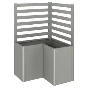 Biohort Rankgitter, Grau, Metall, 102x91x102 cm, Gartenzubehör, Hochbeete