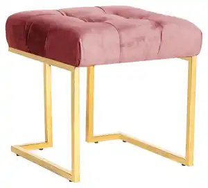 Hocker Rare Altrosa Samt, Altrosa