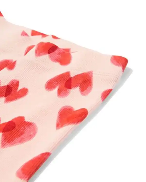 Bild 4 von Baby-Pyjama zum Mitwachsen, gerippt mit Herzchen eierschalenfarben