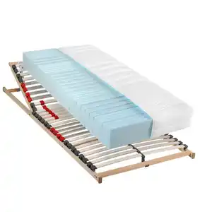 Visionight Matratzenset, Holz, Kunststoff, 2-teilig, Birke, Buche, Schichtholz, H3, 7-Zonen, Höhe ca. 21 cm, 100x200 cm, Grüner Punkt, Fkt, Made in Germany, Oeko-Tex® Standard 100, V-Label Vegan,