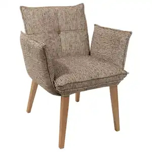 Valdera Armlehnstuhl Riverside, Braun, Eiche, Holz, Textil, Eiche, massiv, eckig, 72x86x65 cm, FSC 100%, Stoffauswahl, Typenauswahl, inklusive Armlehnen, Esszimmer, Stühle, Esszimmerstühle, Armlehn