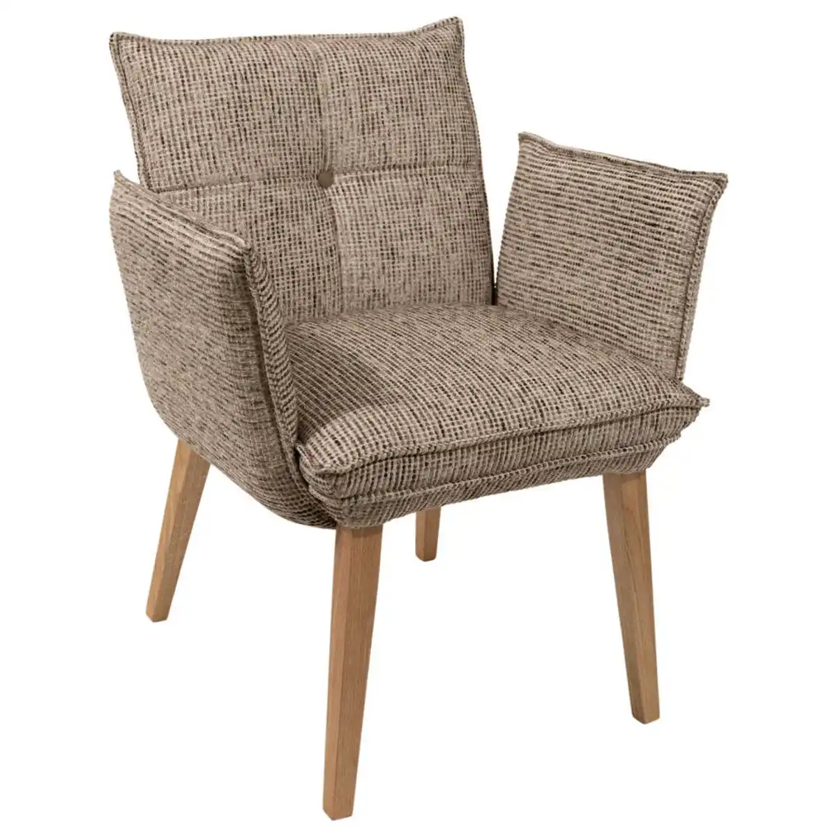 Bild 1 von Valdera Armlehnstuhl Riverside, Braun, Eiche, Holz, Textil, Eiche, massiv, eckig, 72x86x65 cm, FSC 100%, Stoffauswahl, Typenauswahl, inklusive Armlehnen, Esszimmer, Stühle, Esszimmerstühle, Armlehn