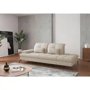 Sit & More Récamiere, Creme, Textil, 231x90x122 cm, Goldenes M, Oeko-Tex® Standard 100, Made in Europe, DGM-Klimapakt, Rücken echt, Armteil links, Wohnzimmer, Sofas & Couches, Sofas, Recamieren