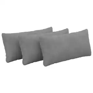 Sit & More Zierkissen Dance E, Grau, Textil, 3-teilig, Uni, Füllung: Polyester, rechteckig, 60x30 cm, Goldenes M, Oeko-Tex® Standard 100, Made in Europe, DGM-Klimapakt, Wohntextilien, Kissen, Dekok