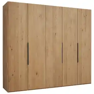 Valnatura Drehtürenschrank, Erle, Wildeiche, Holz, Erle, Wildeiche,Erle, massiv, 6 Fächer, 251.9x223.3x62 cm, Goldenes M, Typenauswahl, umfangreiches Zubehör erhältlich, in verschiedenen Größen