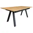 Bild 1 von Livetastic Esstisch, Braun, Holz, Wildeiche, massiv, rechteckig, Stativgestell, 90x75x160 cm, ausziehbar, Esszimmer, Tische, Esstische, Esstische ausziehbar