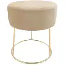 Bild 1 von Echtwerk Hocker, Creme, Textil, rund, 35.5x40.5x35.5 cm, Wohnzimmer, Hocker, Sitzhocker