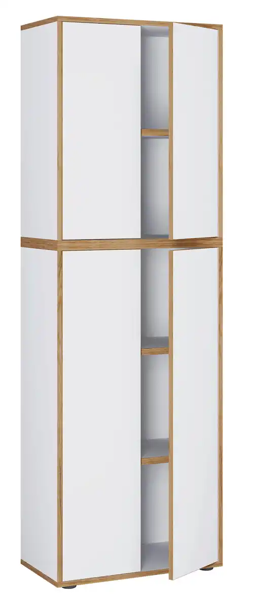 Bild 1 von Aktenschrank Salia B60 Weiß/Honigeiche, Weiß, Honigeiche