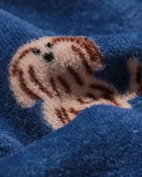 Bild 4 von Babypyjama Samt Hund blau